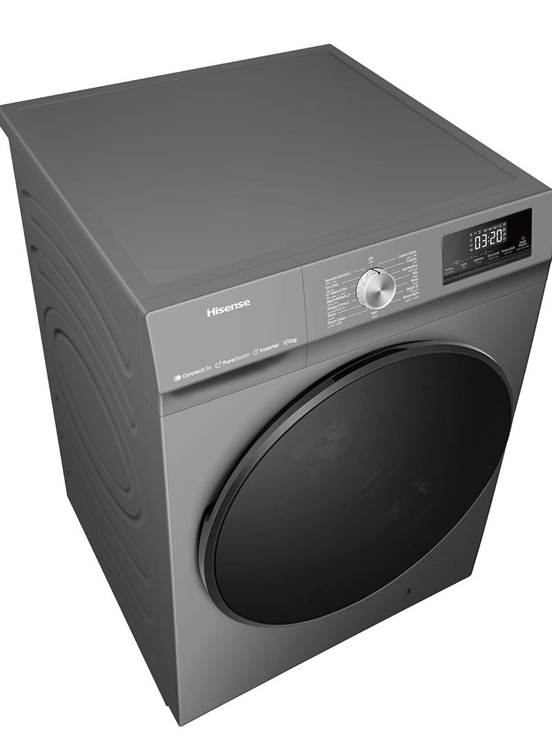 Hisense 9/6KG Front Load Washer & Dryer Smart ConnectLife With Wifi, 1400RPM Model 1 Year Warranty WDQA9014EVJMWT Titanium Grey - Image 5
