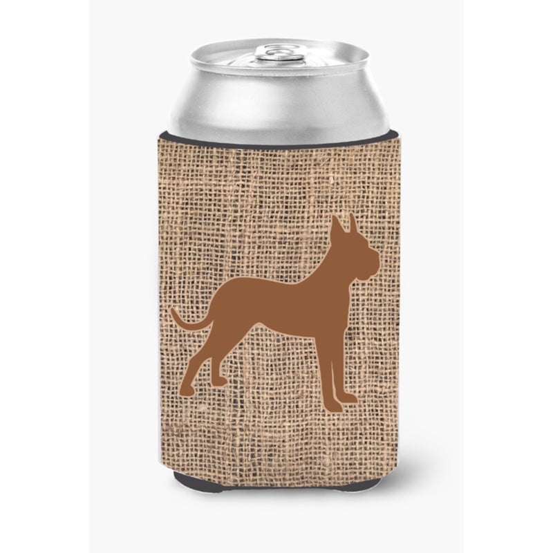 Caroline's Treasures Boxer Burlap and Brown Can or Bottle Beverage Insulator Hugger