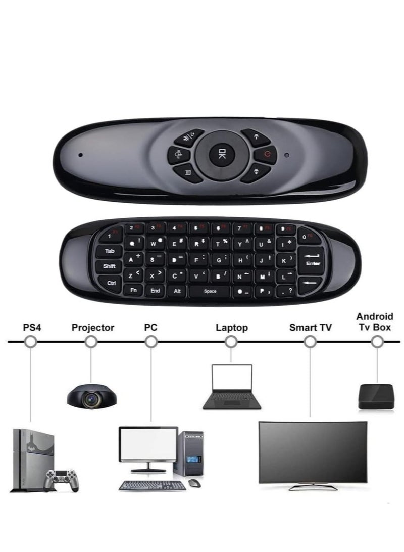 Arabic Keyboard Air Mouse C120: Wireless Smart TV Remote with Gyroscope and Somatosensory Control for TV Box, Android, and PC - Image 3