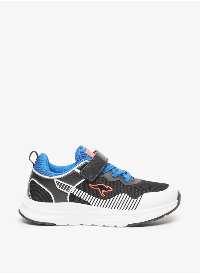 kangaROOS Boys' Textured Sports Shoes with Hook and Loop Closure