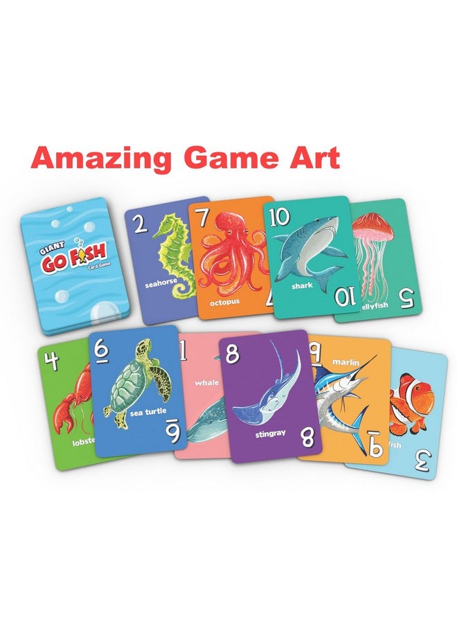 Arizona GameCo - Giant Go Fish Card Game For Kids And Families Play Go Fish And Old Maid Large 5X7In Cards Adorable Animal Art A Fun Gift Idea For Boy/Girl A Family Game For Ages 4+ - Image 1