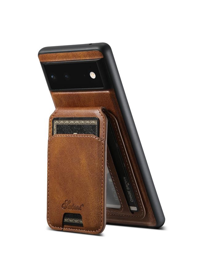 Suteni Case For Google Pixel 6 Pro H15 Oil Eax Leather Detachable Wallet Back Phone Case - Image 3