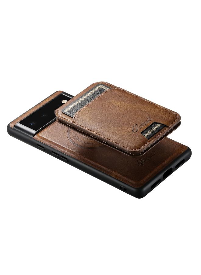 Suteni Case For Google Pixel 6 Pro H15 Oil Eax Leather Detachable Wallet Back Phone Case - Image 5