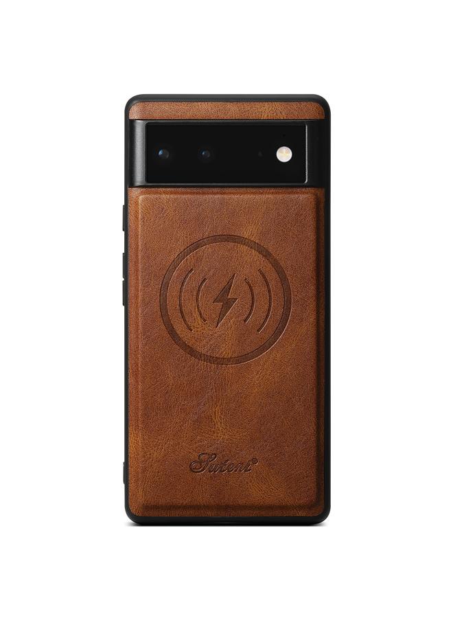 Suteni Case For Google Pixel 6 Pro H15 Oil Eax Leather Detachable Wallet Back Phone Case - Image 2
