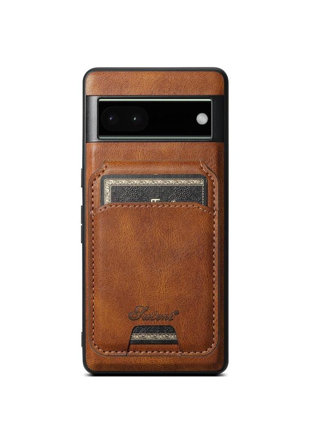 Suteni Case For Google Pixel 6 Pro H15 Oil Eax Leather Detachable Wallet Back Phone Case - Image 1