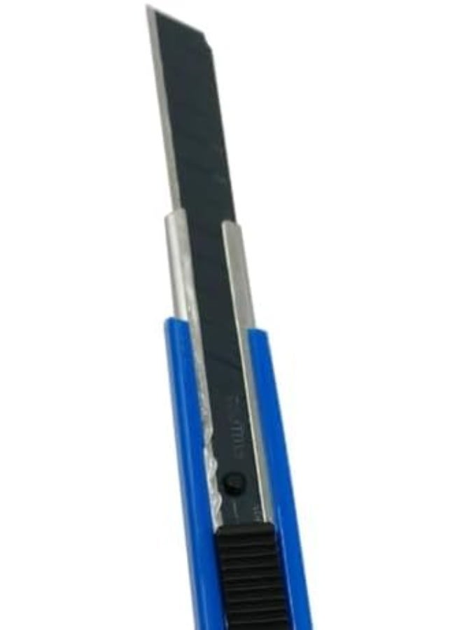 9mm Heavy Duty Snap-Off Blade Utility Knife – Precision Cutter for Cardboard, Paper, Plastic and Craft Projects, Retractable Blade Box Cutter with Secure Lock, Durable Cutting Tool for Office, Warehouse and DIY Use - Image 2