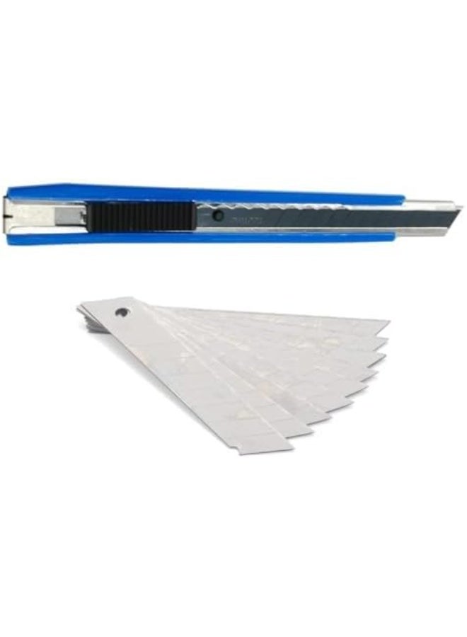 9mm Heavy Duty Snap-Off Blade Utility Knife – Precision Cutter for Cardboard, Paper, Plastic and Craft Projects, Retractable Blade Box Cutter with Secure Lock, Durable Cutting Tool for Office, Warehouse and DIY Use - Image 5