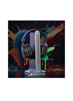 porodo Gaming RGB Dynamic Sound Lighting Headphone Stand with Cable Storage 300mAh  - Image 2