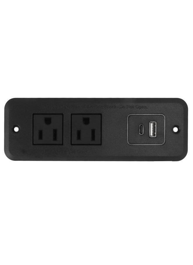 Thoraya Furniture Recessed Power Strip Type C 20W Recessed Power Socket For L Shaped Corner Table Side Table  - Image 5