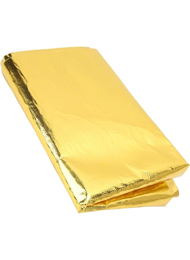 promass Self Adhesive Backed Heat Barrier Tape Gold & Silver - 39 X 47 In Heat Reflective Wrap Tape, High Temperature Thermal Insulation for Wrapping Wires Fuel Lines (Gold)