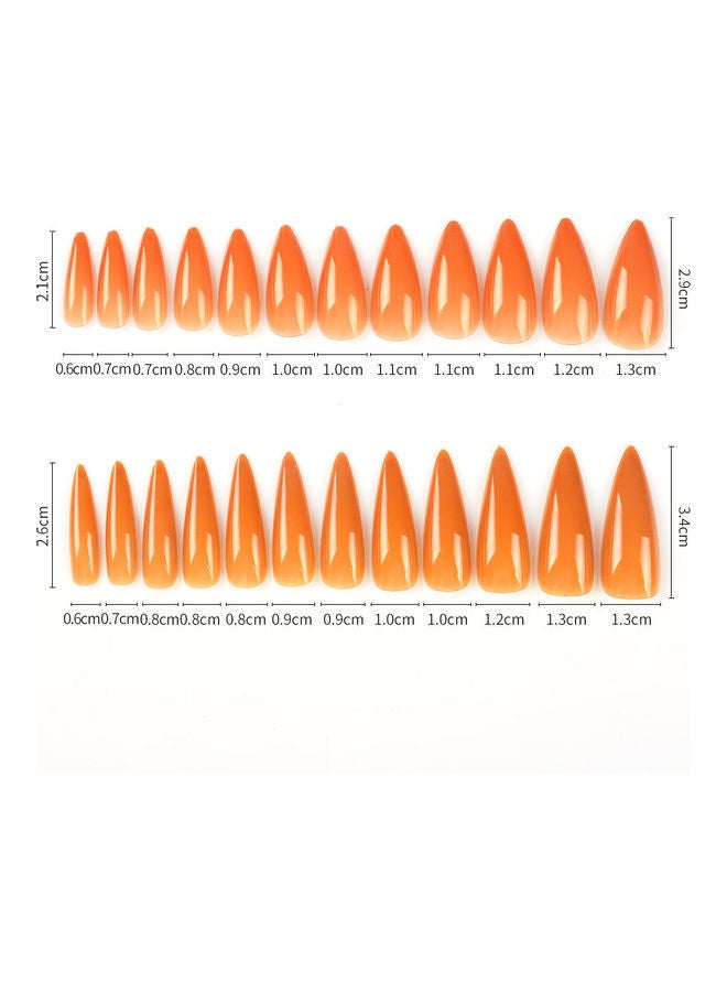 NIBEMINENT 240-Piece Colourful Salon Pointed Nail Tip Set Multicolour - Image 5