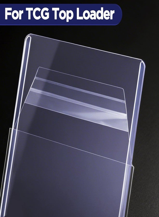 CollectHall Top Loader Sleeves, Bulk 100/200 / 400 PCS Penny Sleeves for Top Loaders, Resealable Team Bags for 35-75PT Rigid Trading Card Protection, Durable Transparent Top Loader Protectors - Image 2