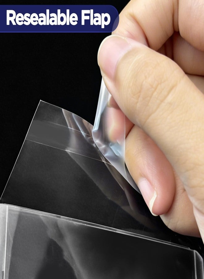 CollectHall Top Loader Sleeves, Bulk 100/200 / 400 PCS Penny Sleeves for Top Loaders, Resealable Team Bags for 35-75PT Rigid Trading Card Protection, Durable Transparent Top Loader Protectors - Image 4