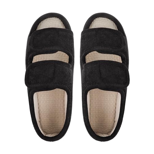 ITODA Diabetic Swollen Sandals for Men Women Wide Width Edema Adjustable Extra Wide Open Toe Diabetic Slippers for Swollen Feet Arthritis Elderly Swelling Neuropathy Lymphedema Surgery Recovery Footwear - Image 3