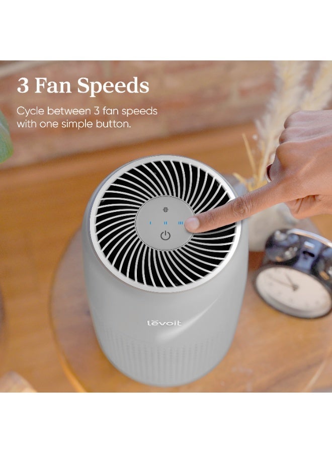 Levoit Core Mini Air Purifier – Portable Air Cleaner with Fragrance Sponge for Smoke, Allergies, Pet Dander, Odors & Dust LAP-C161-AGC– Gray LAP-C161-AGC Grey - Image 4