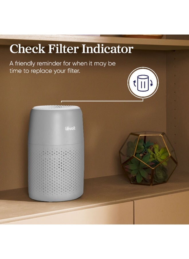 Levoit Core Mini Air Purifier – Portable Air Cleaner with Fragrance Sponge for Smoke, Allergies, Pet Dander, Odors & Dust LAP-C161-AGC– Gray LAP-C161-AGC Grey - Image 3