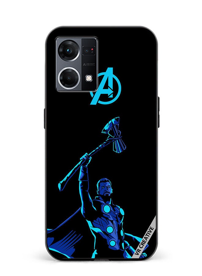 VR CREATIVE Protective Case Cover For Oppo Reno8 4G Avengers Thor Design Multicolour - Image 1