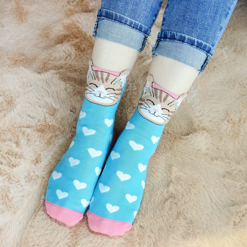 Jeasona Women's Cute Socks Gifts for Cat Lovers Mom Women Teenage Girls - Image 2