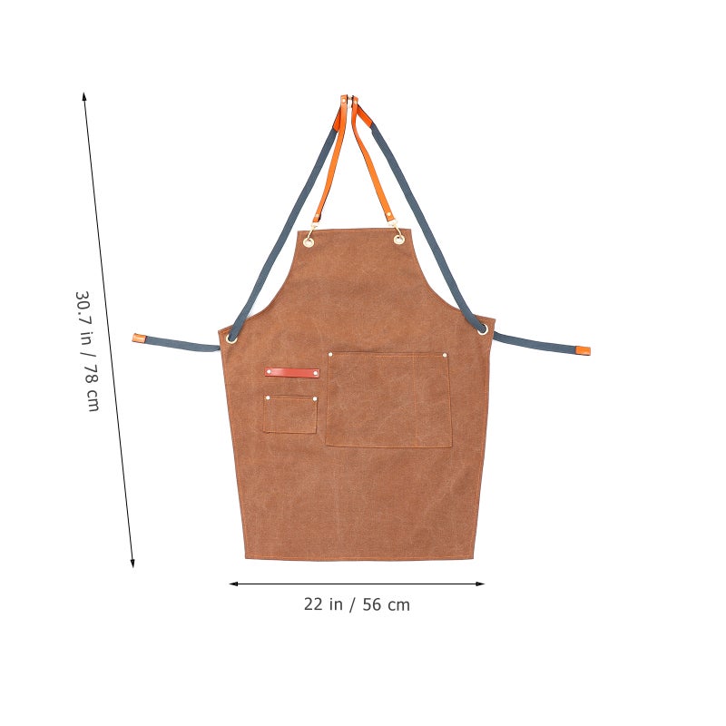 Denim Apron, Prevents Oil and Dust Smudges, Ideal for Salon Barbers and Waitresses - Image 2