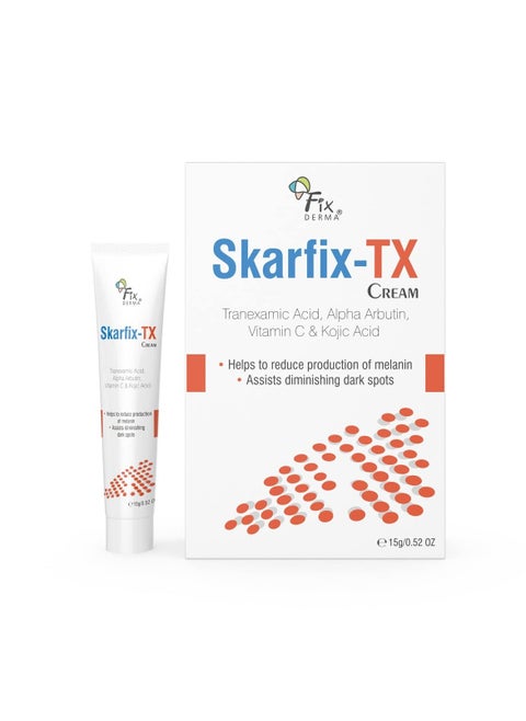 Tranexamic Acid + 2% Kojic Acid + 1% Arbutin SKARFIX -TX Face Cream | Pigmentation Removal Cream | Kojic Acid Cream | Uneven Skin Tone - 15 gm
