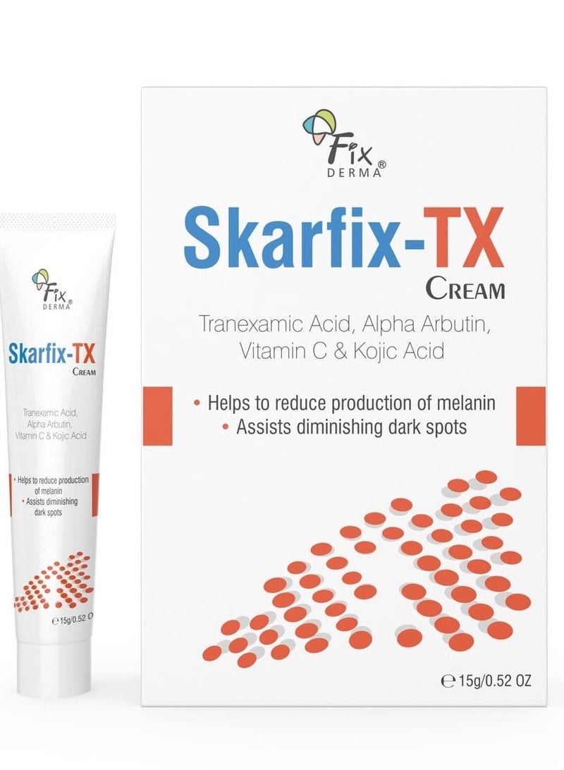 Fix Derma Tranexamic Acid + 2% Kojic Acid + 1% Arbutin SKARFIX -TX Face Cream | Pigmentation Removal Cream | Kojic Acid Cream | Uneven Skin Tone - 15 gm - Image 1