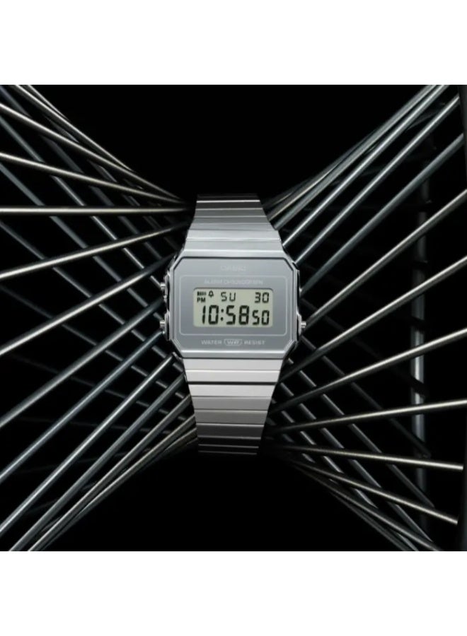 CASIO Men's Stainless Steel Digital Watch A700WEV-7ADF - 35.5 mm - Image 2