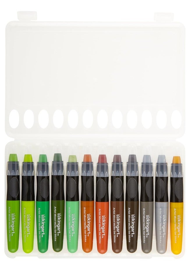 KINGART GS077-1 Gel Stick Single, SMOKE Color, Artist Mixed Media Crayons - Non-Toxic, Smoke - Image 2