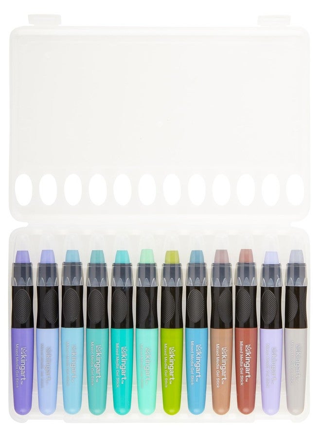 KINGART GS077-1 Gel Stick Single, SMOKE Color, Artist Mixed Media Crayons - Non-Toxic, Smoke - Image 4