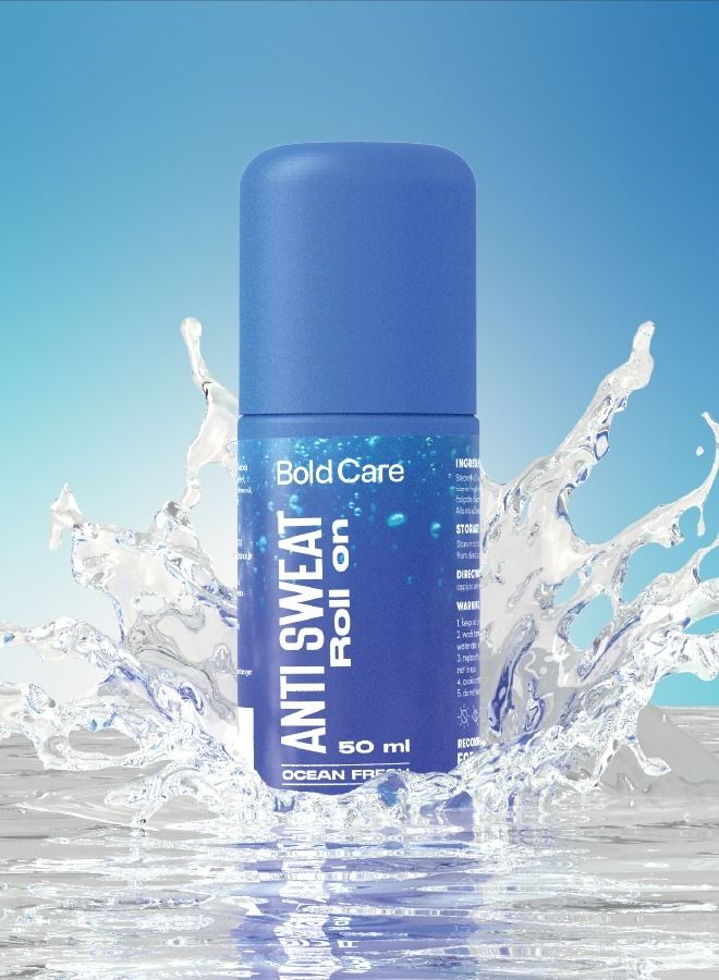 بولد كير مزيل العرق أوشن فريش رول أون - 50 مل - بتركيبة مضادة للتعرق ومضادة للعرق لنضارة تدوم طوال اليوم - Image 4