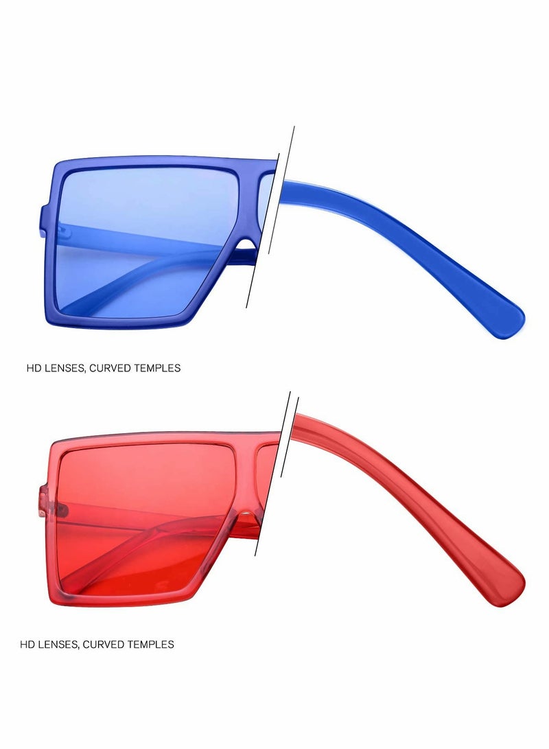 KASTWAVE Sunglasses for Men and Women, Square Oversized Sunglasses - Image 3