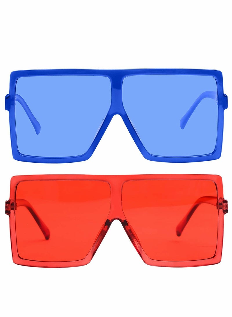KASTWAVE Sunglasses for Men and Women, Square Oversized Sunglasses - Image 2
