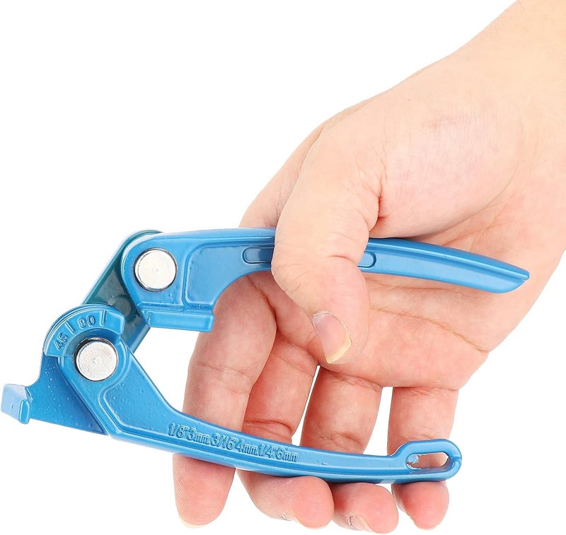 klarako Aluminum Tube Bender, 1/8in 3/16in 1/4in Tube Bender Tubing Fuel Brake AC Refrigerant Line Bending Tool Blue - Image 1
