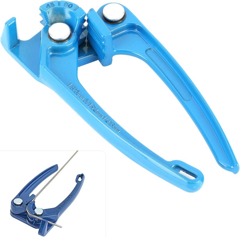 klarako Aluminum Tube Bender, 1/8in 3/16in 1/4in Tube Bender Tubing Fuel Brake AC Refrigerant Line Bending Tool Blue - Image 2