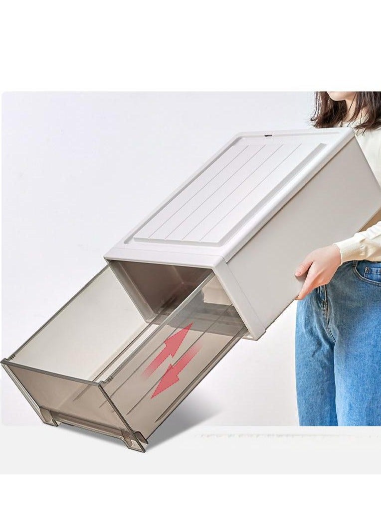 Single-Drawer Wardrobe Organizer | 35L Storage Box with Anti-Slip Bottom | Thickened PP Material for Underbed/Closet Clothes Storage 