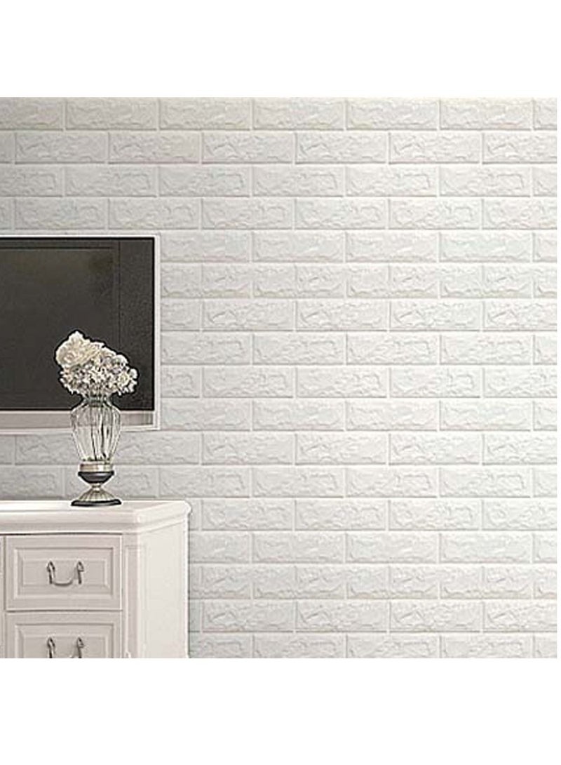 FFD 3d Brick Wall Sticker White 70x77cm 50pcs - Image 3