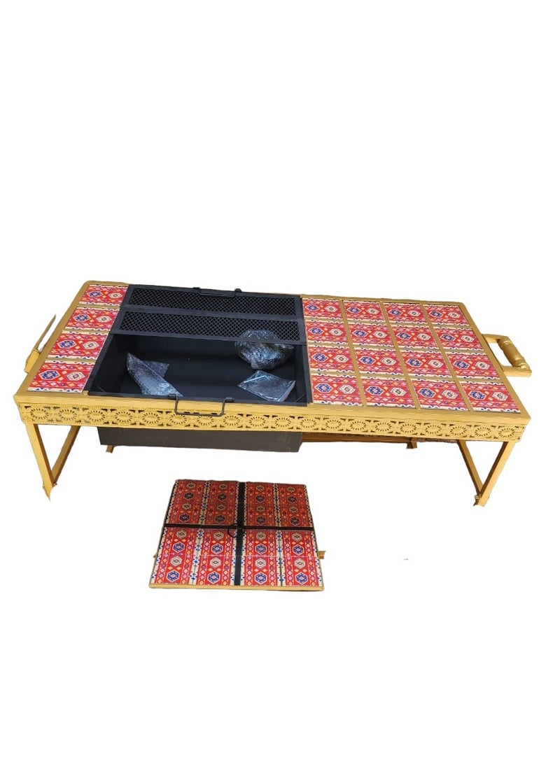 Omega - Portable Table Fire Pit Garden Barbecue Stove With Handle - Image 1
