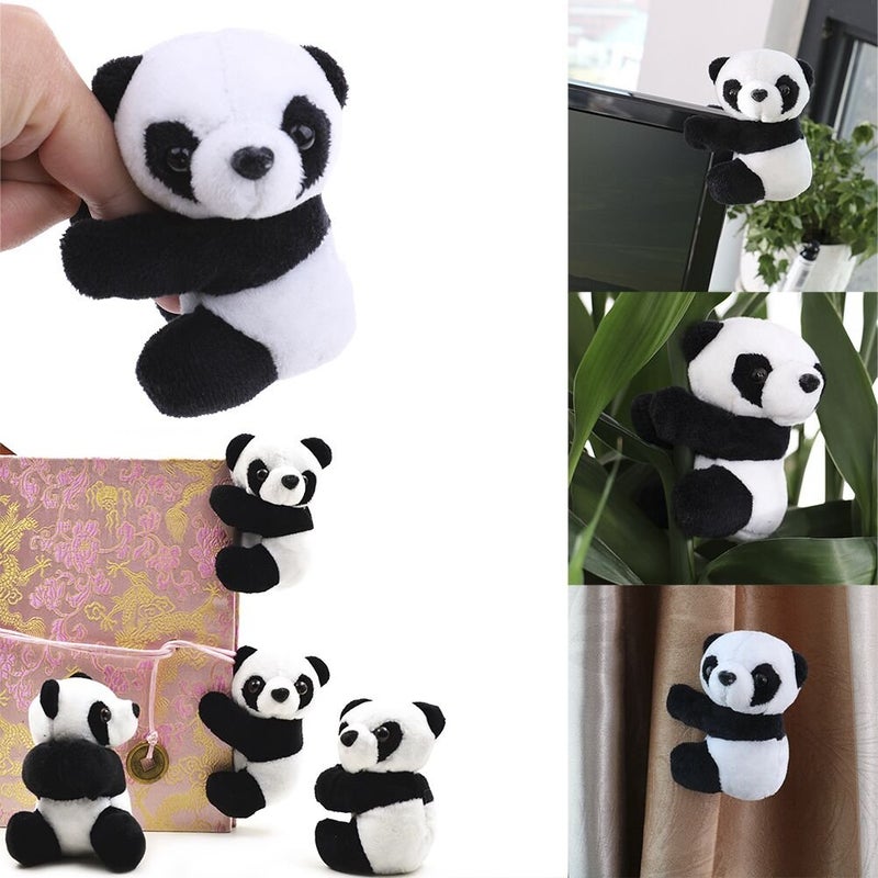 Yiphates 2Pcs Plush Animal Clip Clip-On Critter Panda Clip Note Clip Stand Photo Holder Stand Memo Clip for Home Office Use - Image 4