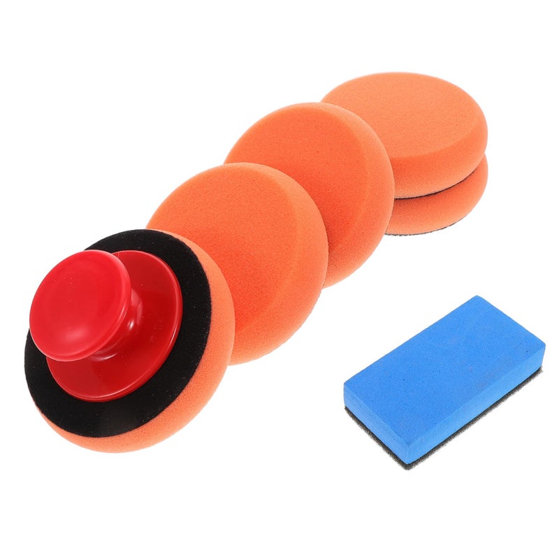 Wax Removal Sponge Kit With Handle For Polishing Buffing And Cleaning Surfaces - Image 2