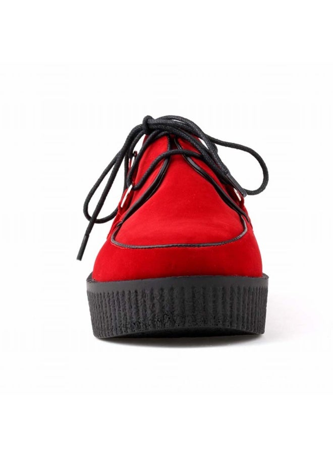 Loquat Trendy and dazzling wedge thick-soled platform flatform strappy women's shoes 5cm Red  - Image 4