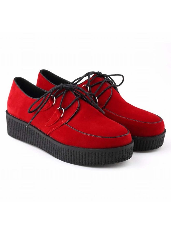Loquat Trendy and dazzling wedge thick-soled platform flatform strappy women's shoes 5cm Red  - Image 1