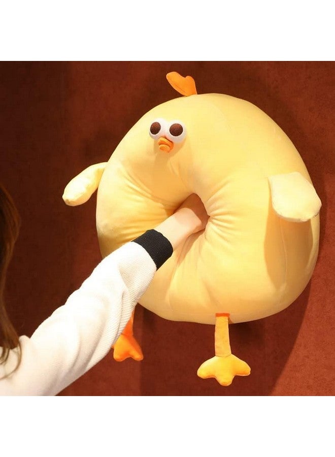 Maomoto Funny Fat Chicken Plush Pillow, Super Soft Mother Hen Doll, Cute Chicken Neck Pillow, Yellow Plush Stuffed Animal for Boys & Girls Festival Gifts - Image 3
