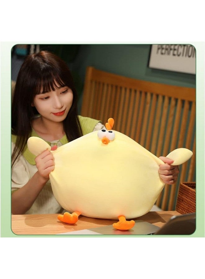 Maomoto Funny Fat Chicken Plush Pillow, Super Soft Mother Hen Doll, Cute Chicken Neck Pillow, Yellow Plush Stuffed Animal for Boys & Girls Festival Gifts - Image 2