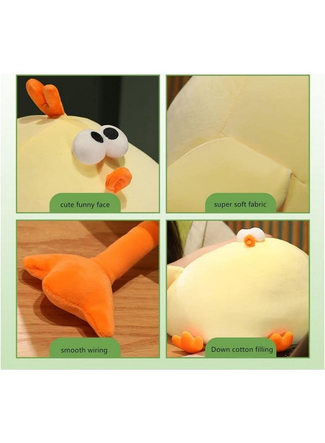Maomoto Funny Fat Chicken Plush Pillow, Super Soft Mother Hen Doll, Cute Chicken Neck Pillow, Yellow Plush Stuffed Animal for Boys & Girls Festival Gifts - Image 5