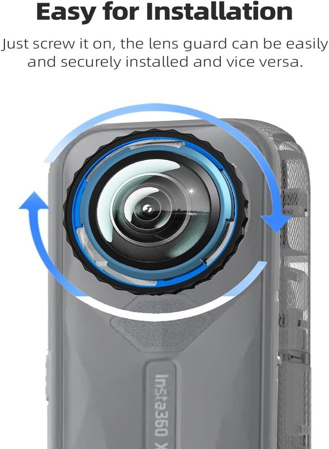 ZODUCT Insta 360 X5 Dual Lens Protector Guard Tempered with Lens Cap for X5 Action Camera Dust Proof, Anti-Strach Protective Insta 360 Accessories (X5 Lens + Lens Cap) - Image 3