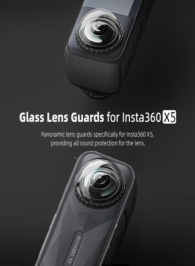 ZODUCT Insta 360 X5 Dual Lens Protector Guard Tempered with Lens Cap for X5 Action Camera Dust Proof, Anti-Strach Protective Insta 360 Accessories (X5 Lens + Lens Cap) - Image 2