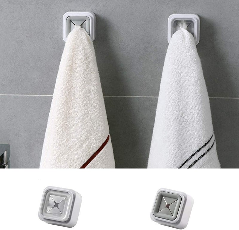 VAVSU VAVSU Nail Free Towel Rack Bath Towel Holder Coat Wall Hanger Towel Hanger Decorative Towels Plastic Hooks for Hanging Key Hooks for Keychain Punch Free Towel Holder Towel Plug  - Image 1