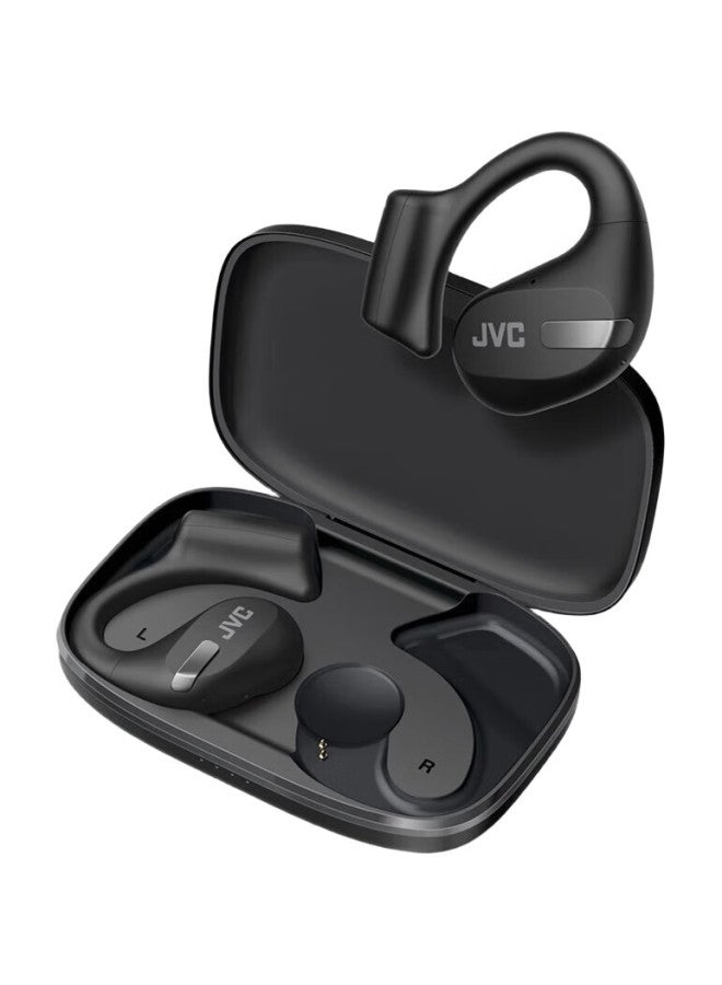 Jvc Ha-Np50T Open-Ear Bluetooth Headphones, True Wireless Non-In Bluetooth 5.3, Long Battery Life, Ipx4 Waterproof Sports Earphones, Black - Image 1