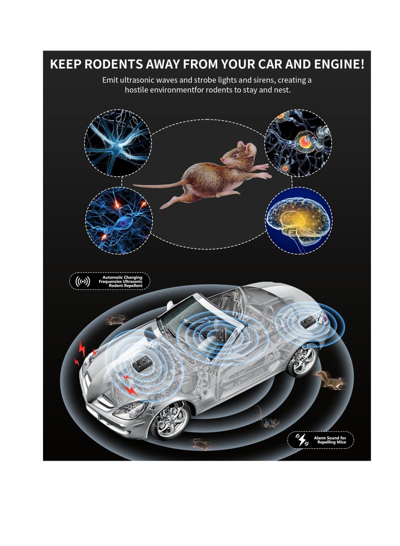 Y&D Rodent Repellent for Car Engines, 1 Pcs Under Hood Repeller Mouse Repellent, Vehicle Protection Ultrasonic Deterrent, Keep Rat Mice Squirrel Away from Engine - Image 4