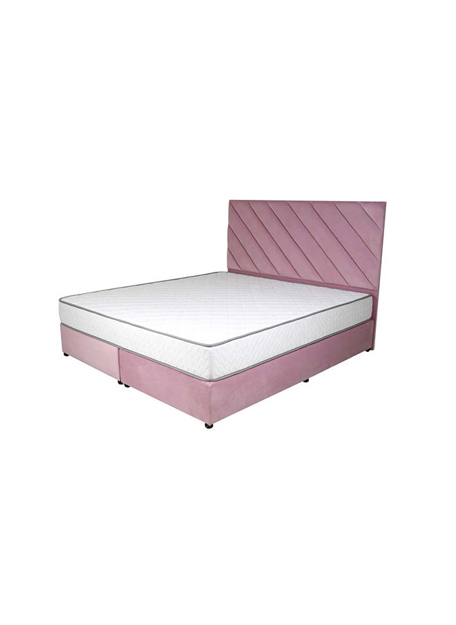 Bed and Mattress Zone Eleganza Upholstered Bed 200x180 King Size Pink Color  - Image 2