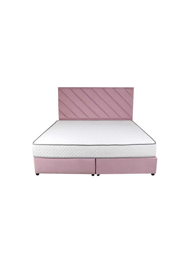 Bed and Mattress Zone Eleganza Upholstered Bed 200x180 King Size Pink Color  - Image 3